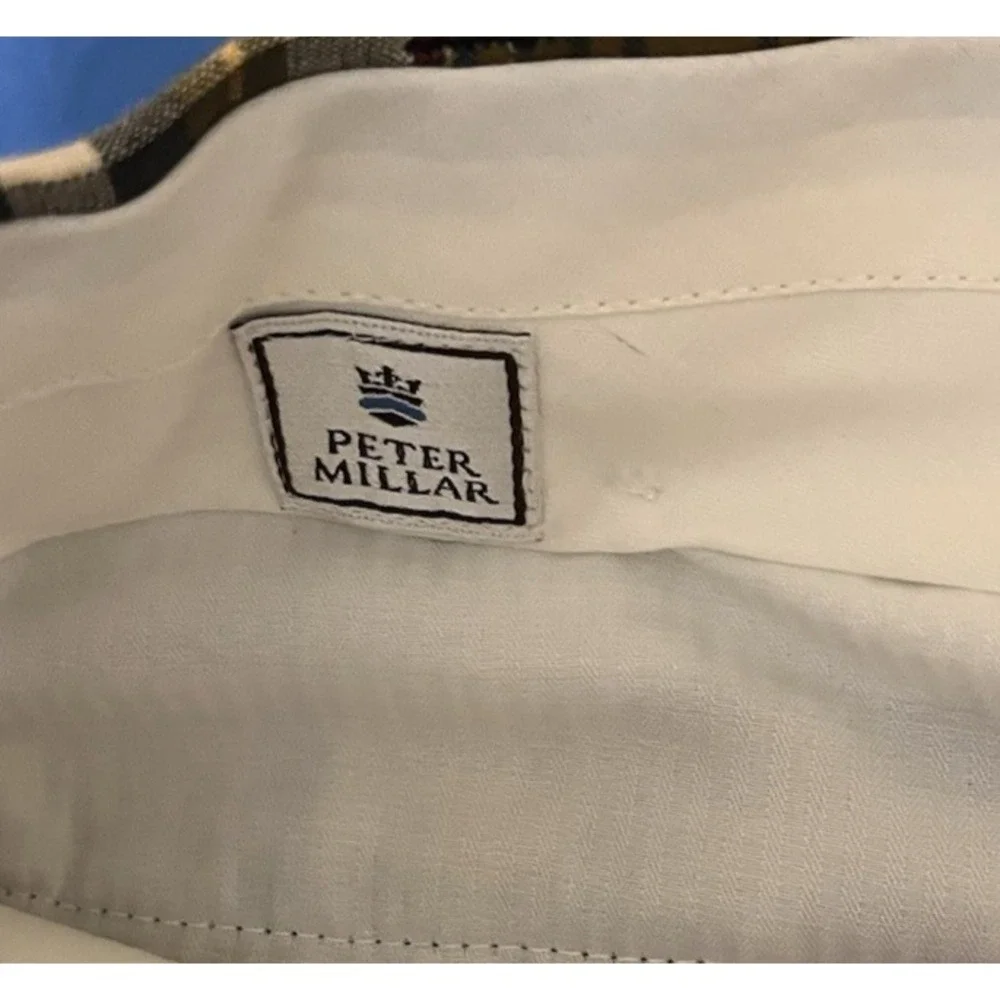 Peter Millar SZ 34 100%‎ Cotton Madras Patchwork Lightweight Casual Shorts
